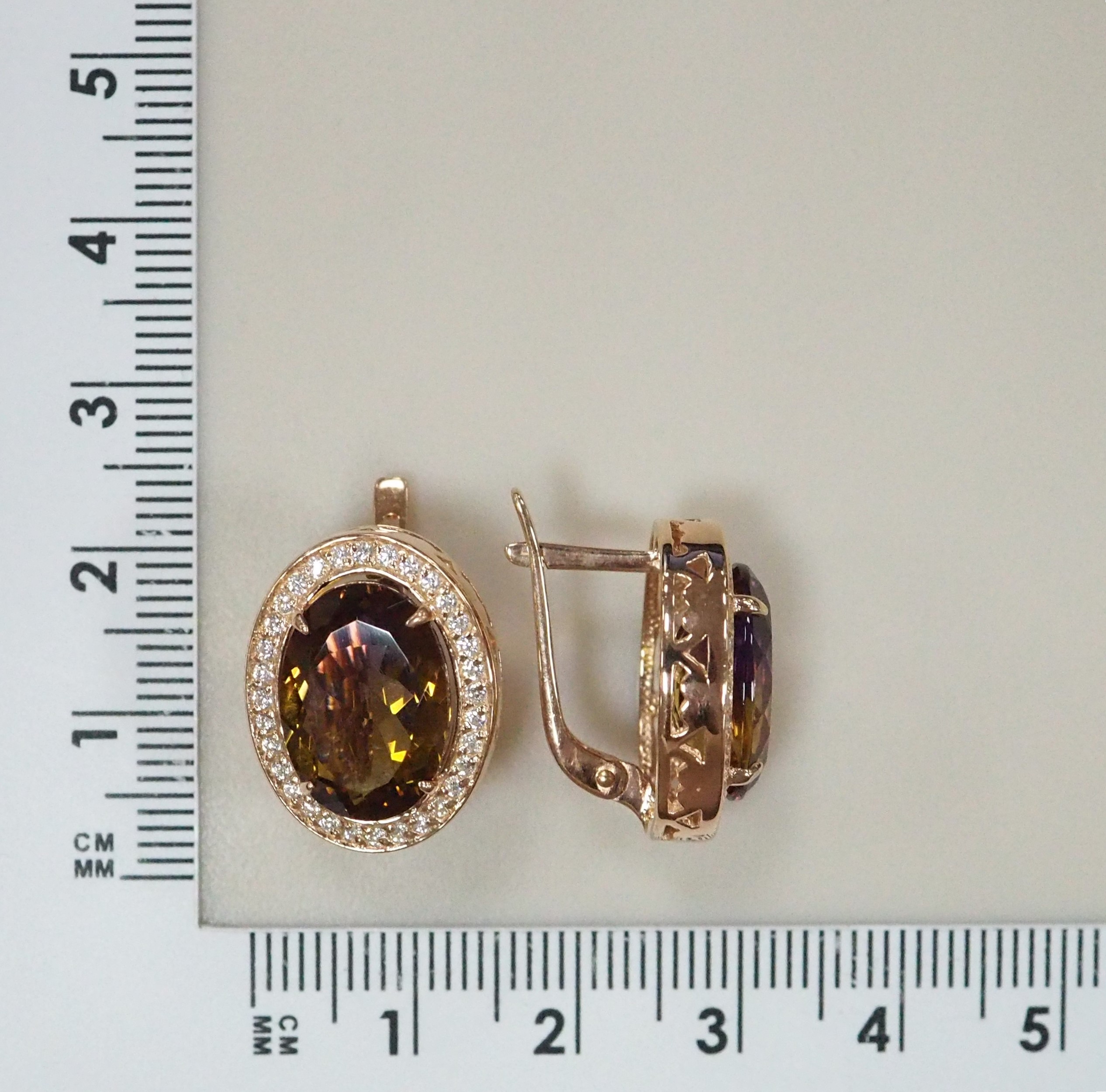 Серебряные серьги с аметринами